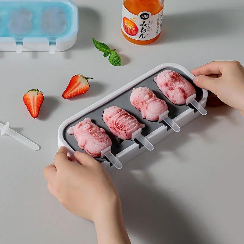 Ice Cream Silicone Mold Summer Popsicle Mold Ice Pop Ice Tray Popsicle Molds Cooling and Relieving Heat Is Easy To Make