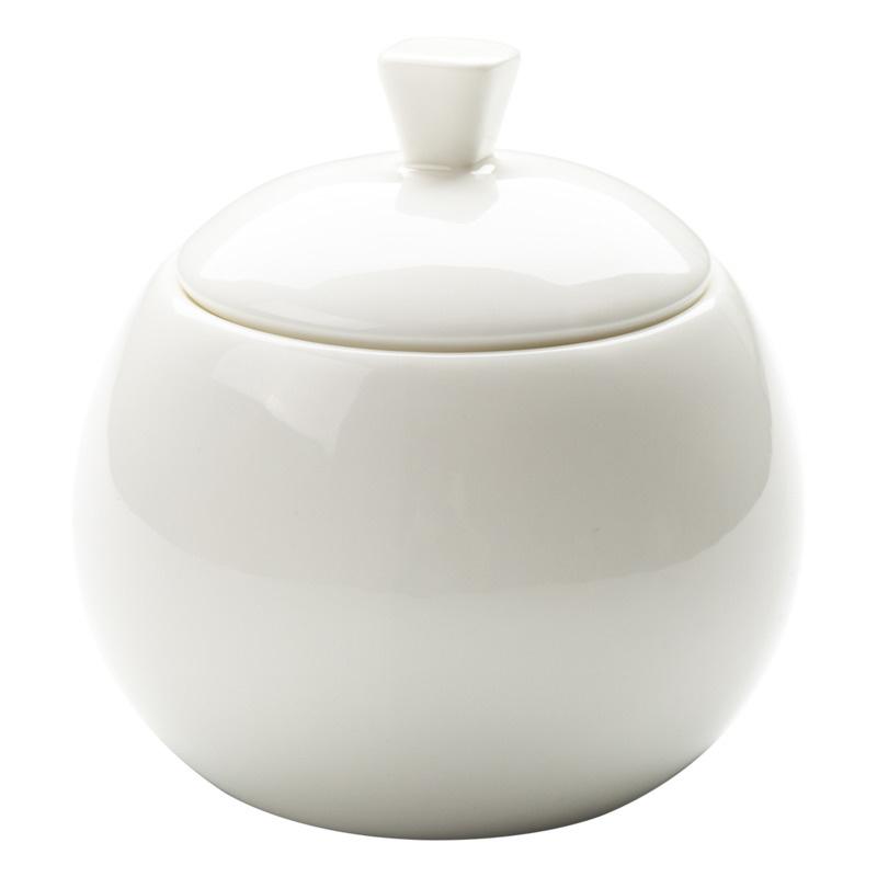 440ml Sugar Bowl With Lid Nordic Style Pure White Round Ceramic Concise Coffeeware Coffee Accessories Sugar Jar Dropshipping
