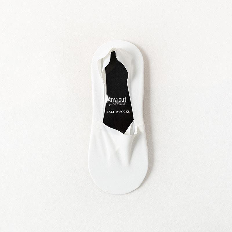 Men's Ice Silk No-Show Socks: Breathable, Sweat-Absorbing, Odor-Resistant, Non-Slip, Cotton Bottom