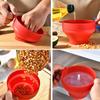 Nuova Ciotola Pieghevole in Silicone per Popcorn Fatto in Casa, Secchiello Pieghevole per Popcorn al Microonde con Manico e Coperchio, Ciotole per Frutta e Cibo, Strumenti Fai-da-Te per la Cucina