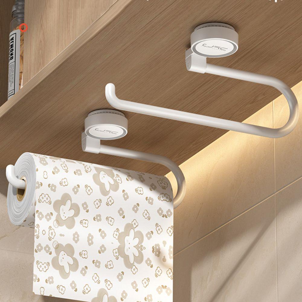 Multifunction Suction Cup Storage Rack Wall Mounted Kitchen Storage Rack New Paper Roll Holder