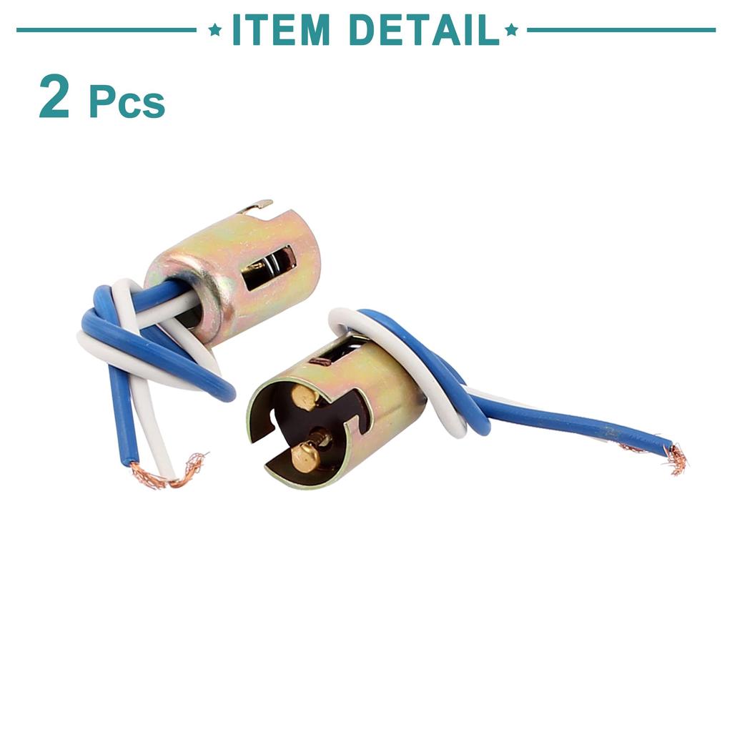 ACROPIX Kabelbaum Kabelbuchse Doppelkontakt Licht Lampe Universal 1157 P21 1016 Typ Silberton 2 Stück