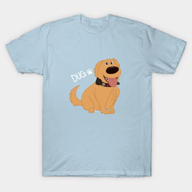 Men Black Print T-shirt Dug The Dog With Text No-Cut Transfer Paper Print Cotton Tshirt XL светло-синий