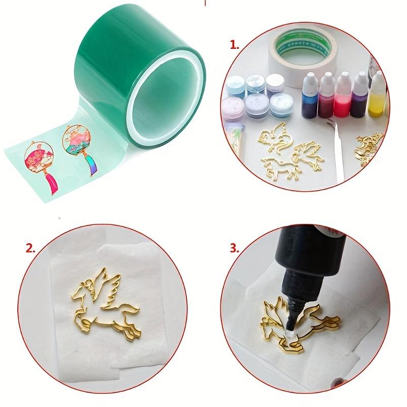 1Roll High-Temperature Resistant Semi-Transparent Seamless Tape for DIY Jewelry Making, Epoxy Resin Molds and Metal Frame Crafts