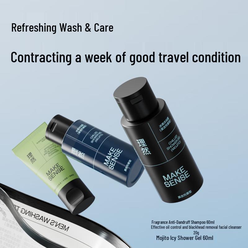 LIRAN Men's Mojito Scent 3-in-1 Travel Grooming Set