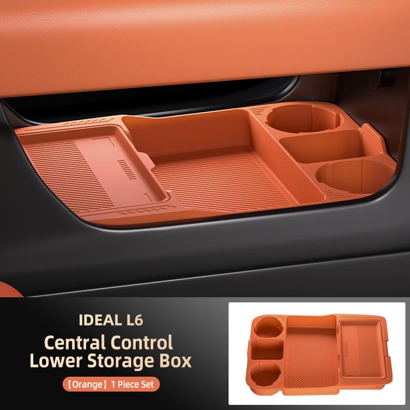 

Suitable for Ideal L6 and L7 Center Console Double-layer Storage Box with Silicone Anti-slip Organizer Mat Interior Accessories