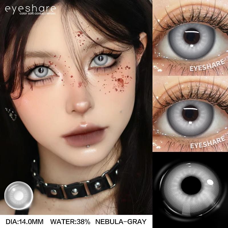 1 Pair Halloween Cosplay Color Contact Lenses Red Amine Colored Lenses Yearly Purple Soft Colored Contact Lens for Eyes