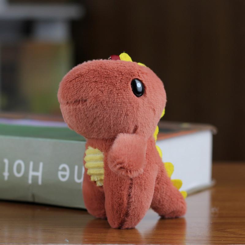 Cute Miniature Dinosaur Plush Toy Keychain Soft Pp Cotton Filled Doll