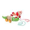Cartoon Tractors Animals Toy Wooden Pull Toy Kids Intelligence Educational Toys Swinging Little Crocodile Selected Wood