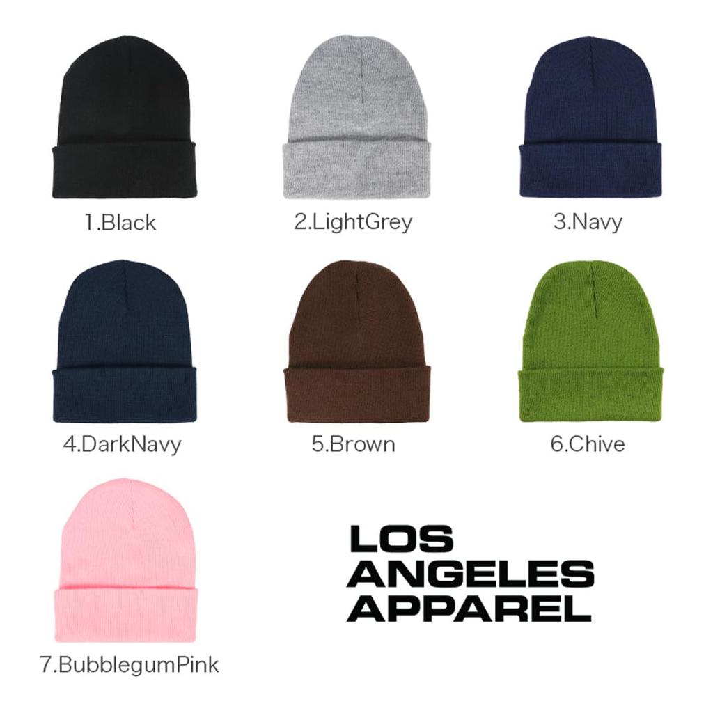 Losangels Apparel Knit Cap for Men and Women, Solid Color, Beanie, Made In the USA, One Size Fits All, Bubble Gum Pink [Parallel Import]
