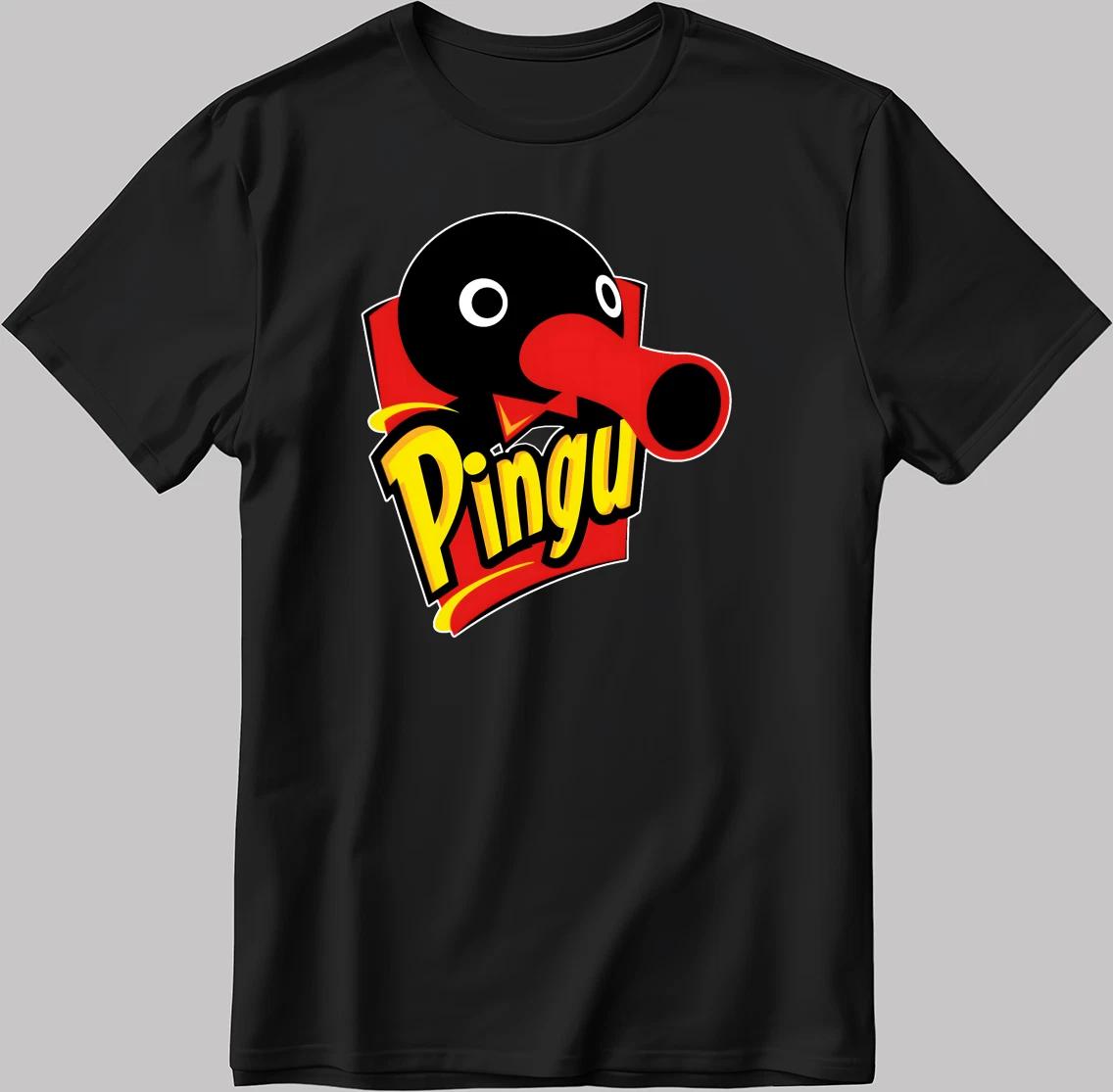 Pingu Nooot, Short Sleeve White-Black Men/Women T Shirt KA111 3XL
