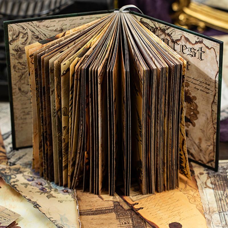192pz Blocco Scrivibile Vintage per Timbri Cancelleria Decorazione Diario Materiale Artistico Cancelleria per Journaling