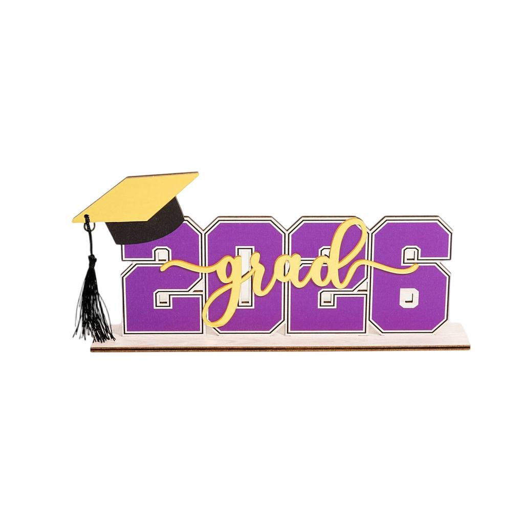 Three Dimensional 2026 Graduation Wooden Holiday Decoration Ornaments Graduation Gifts