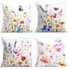 Colorful Flowers Cushions Pillowcase Polyester Cushion Cover Throw Pillow Pillowcover Home Car Sofa Decor
