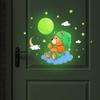 Glow-In-The-Dark Bear Toilet Stickers Self-Adhesive Removable Decal Wall Sticker Home Decor Car Sticker Luminous Effects