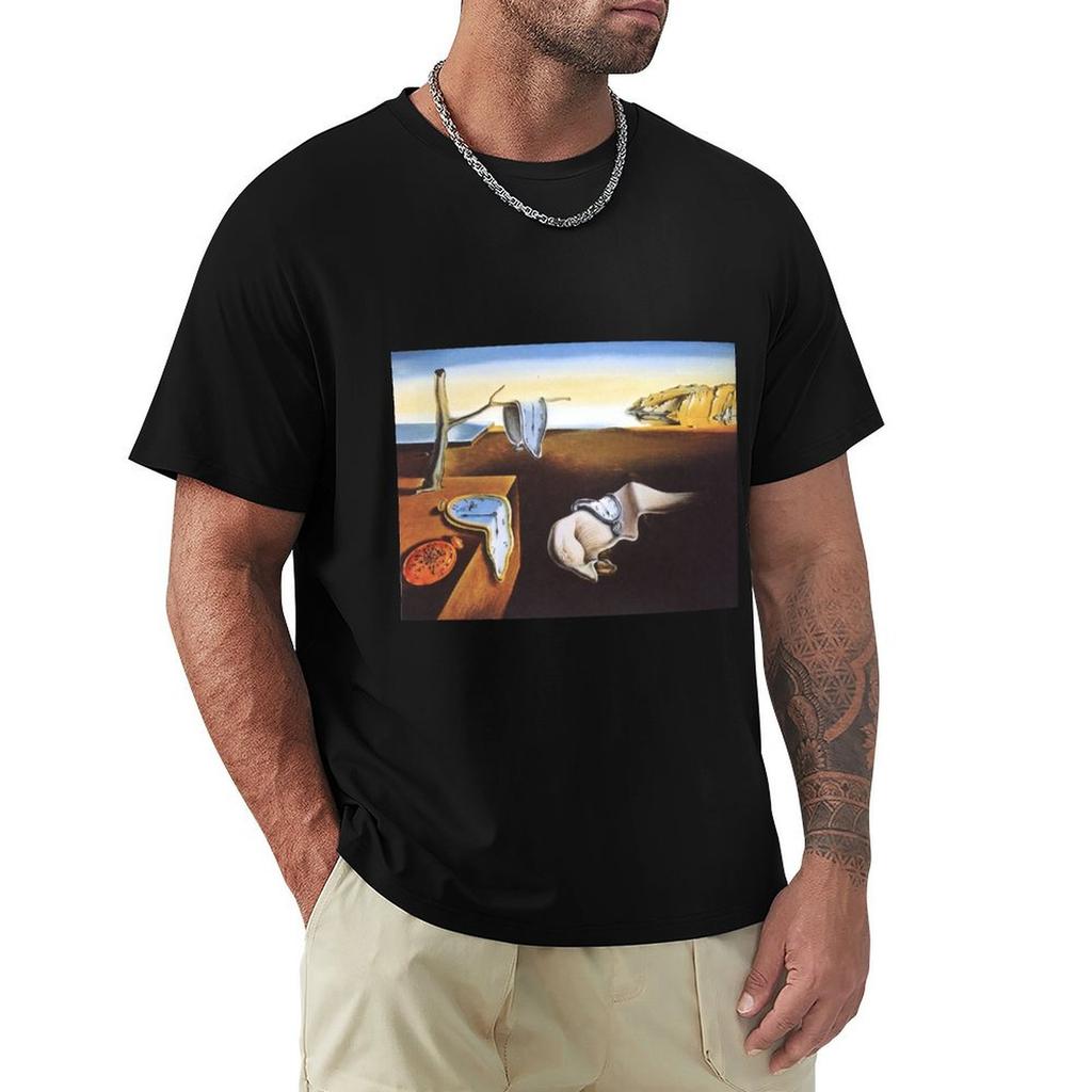 Salvador Dali The Persistence of Memory TShirt Athletic Fit Sports Short Sleeve Top