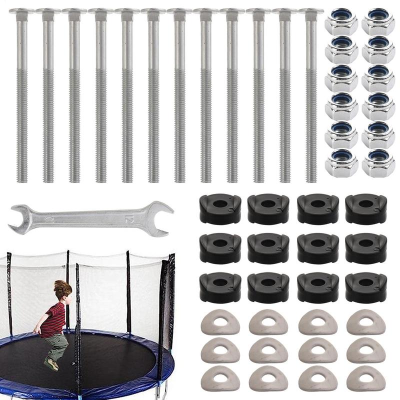 Trampoline Hold Downs Trampoline Bolts And Nuts Replacements Anti-Falling Tools 12X Stabilization Nuts For Carport Awning Poles cm