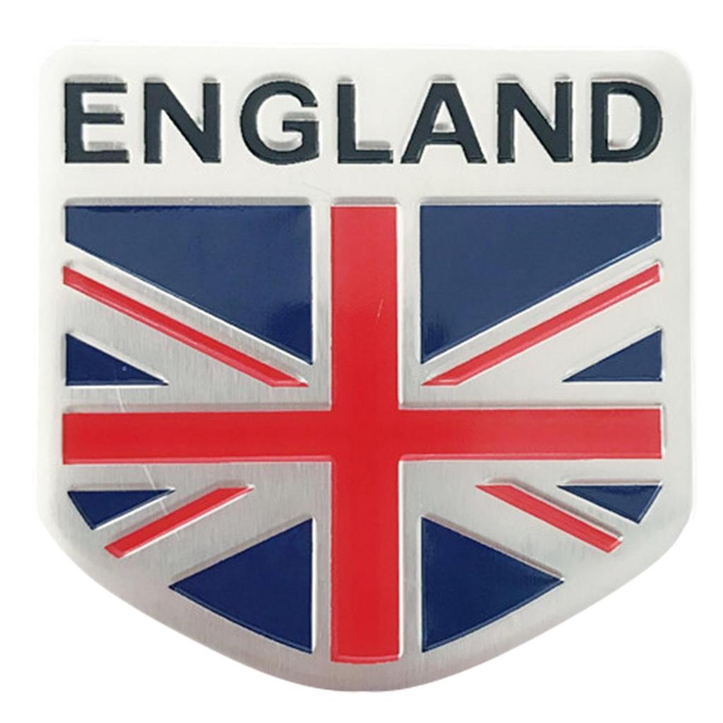 UK Car Emblem Sticker - England British Flag Metal Emblem Sticker, Union Jack UK