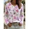 Women's T Shirt Print Floral Graphic Fashion Classic Casual Long Sleeve Crew Neck Regular Tops Casual Daily Weekend