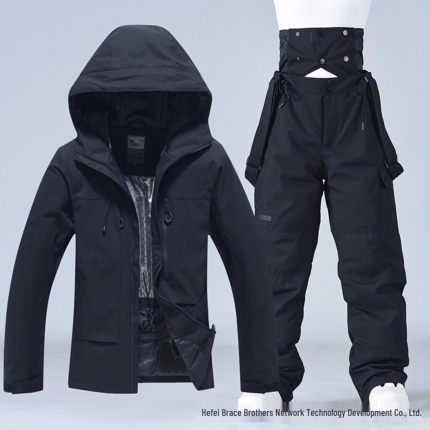 

Зимовий лижний костюм для вулиці: Вітрозахисний, Водонепроникний та Потовщений для Чоловіків та Жінок L