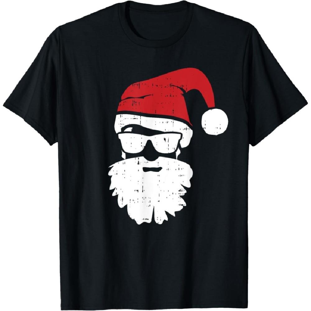

Bearded Santa Claus Christmas Pajama Beard Hipster Xmas T-Shirt S