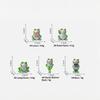 5Pcs Cute Mini Frog Figurine Lovely Cartoon Animal Statue Ornaments For Diy Micro Landscape Garden Terrarium Decoration