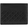 Monogram Embossed Business Casual Portable Leather Card Holder Men Accessories Space-Black 4D1128G-UB1