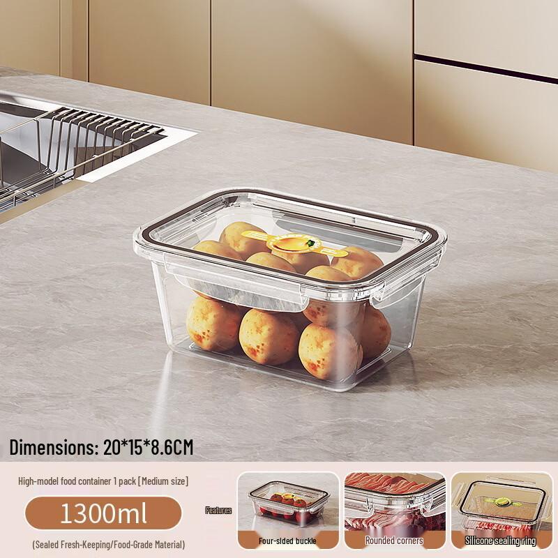 Clear Plastic Sealed Refrigerator Storage Box Set