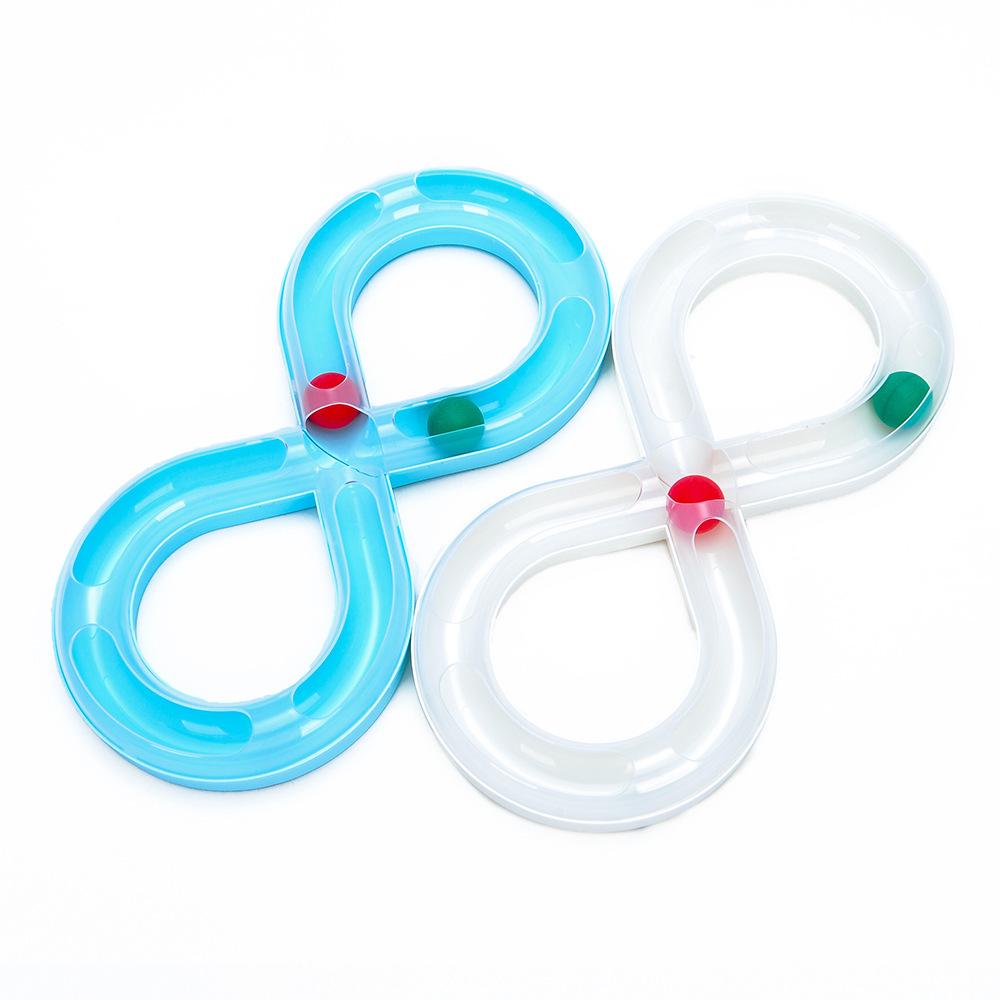 Self-Playing Cat Turntable Toy with Automatic Teasing Stick & Track Ball for Boredom Relief