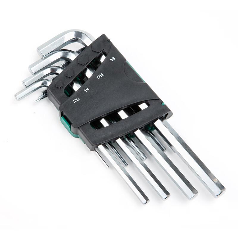 SATA 12-Piece Long Arm SAE Hex Key Wrench Set 1/16"-3/8" 09108