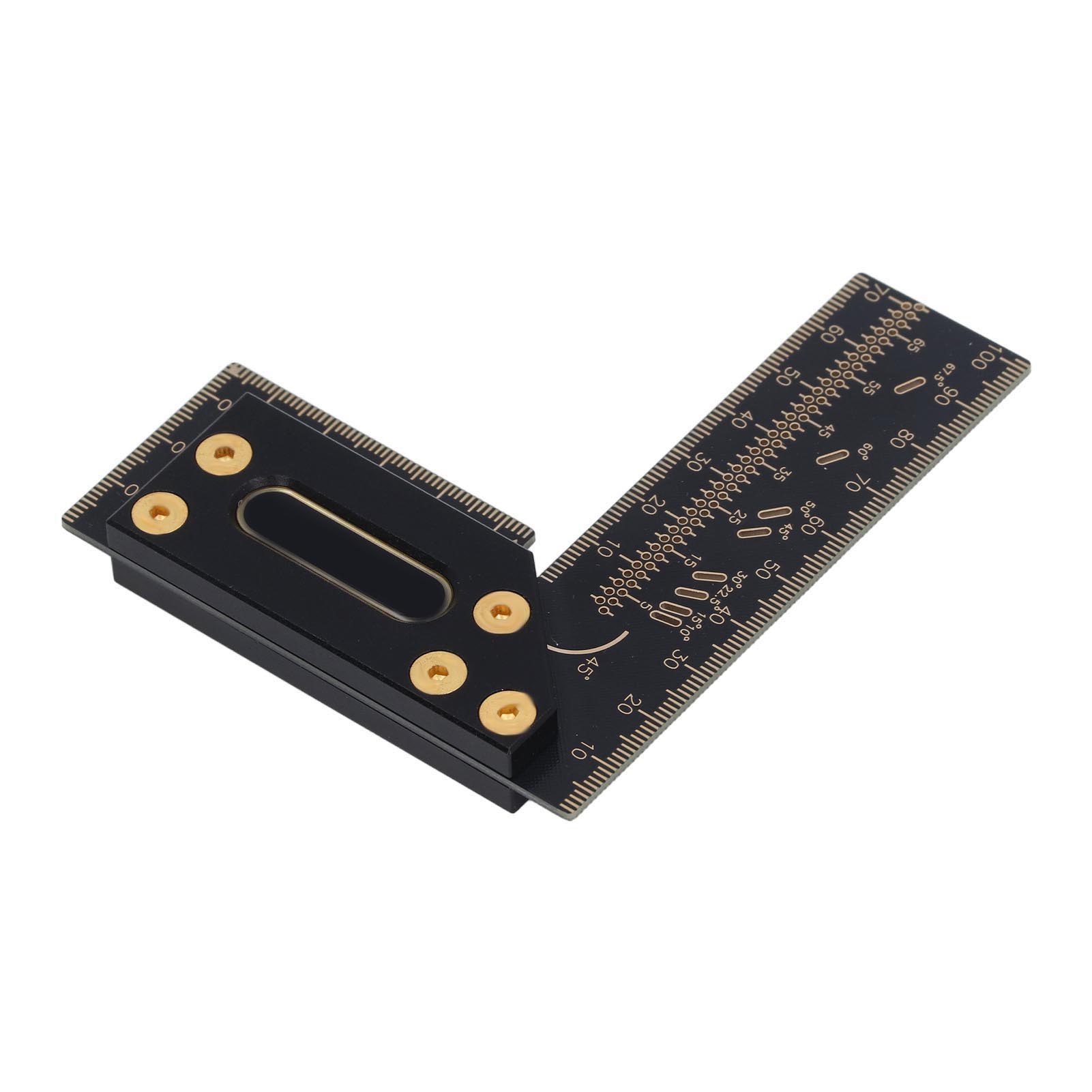 

100 мм Деревообрабатывающий разметочный инструмент L-образная квадратная линейка Алюминиевый сплав Плотницкий разметочный калибр