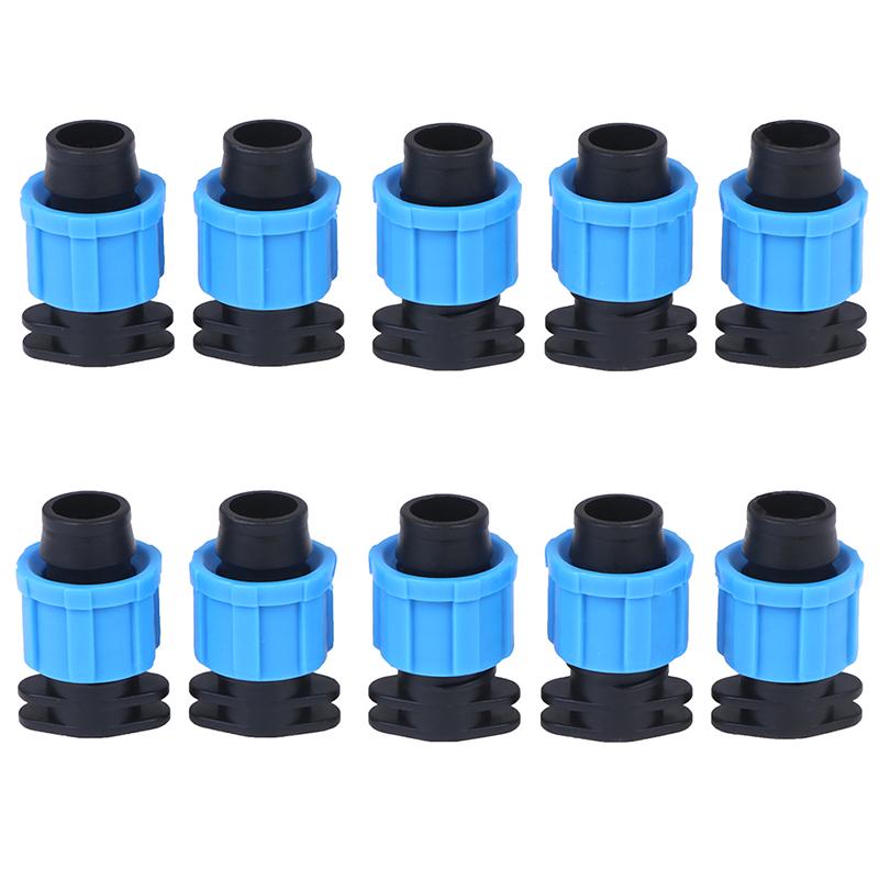 10Pcs 16Mm Drip Irrigation Tape End Plug Pipe Fitting Connectors Thread Lock