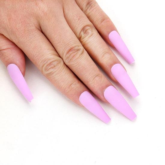 Dlouhý přechod Pure Color Ballet Nail Nail Piece Barevný tisk Love Flame Evropské a americké Nails Art Tipy na falešné nehty Gel na nehty Full Cover