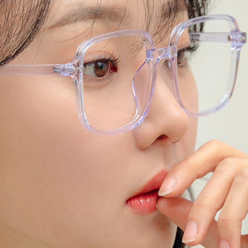 

134mm Big Size Square Blue Light Transparent Purple S000774 FREE