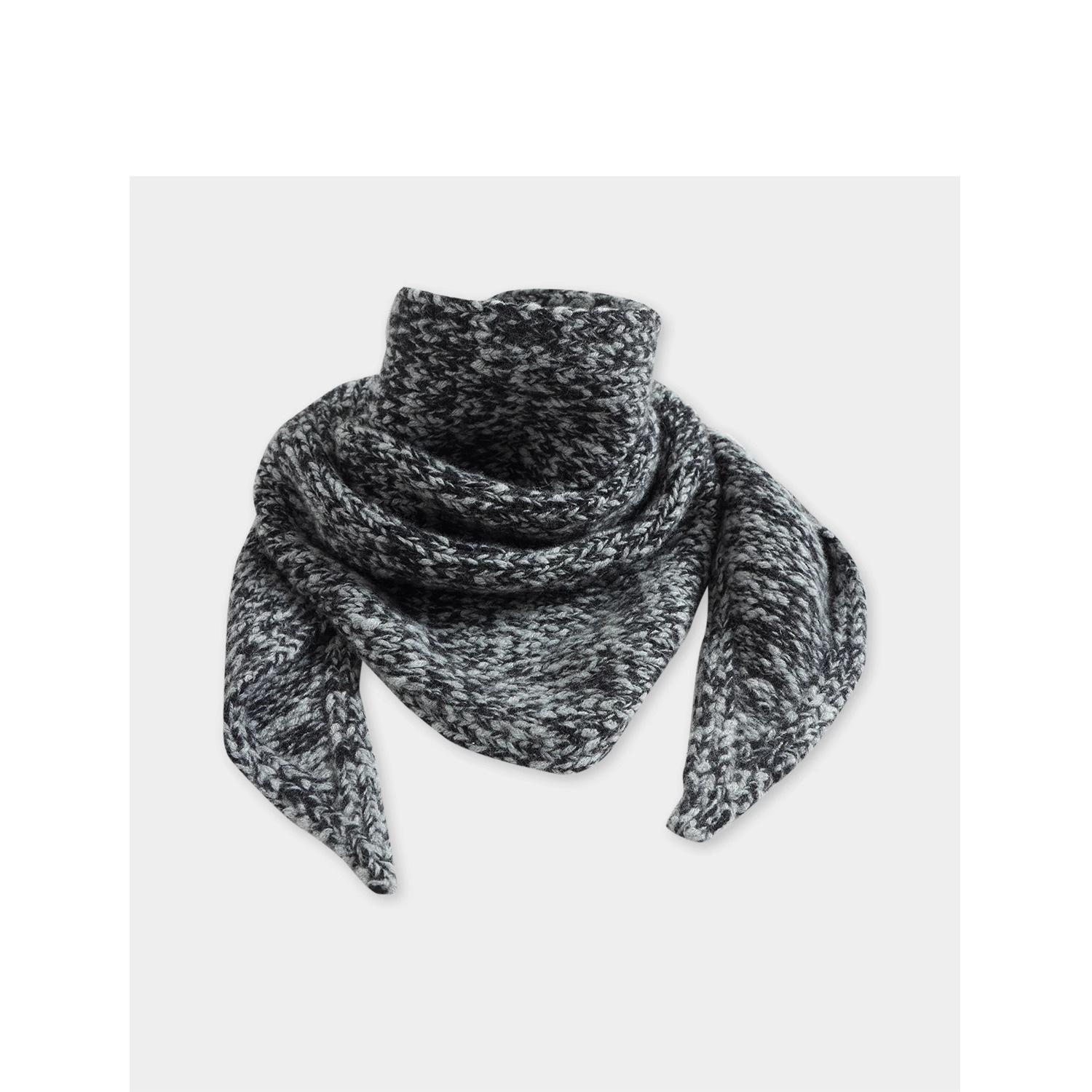 

French Retro Fancy Gauze Triangle Scarf Shawl for Women in Winter Nordic Style Fashionable Versatile Warm Neck Protection Outer Scarf 138*54cm