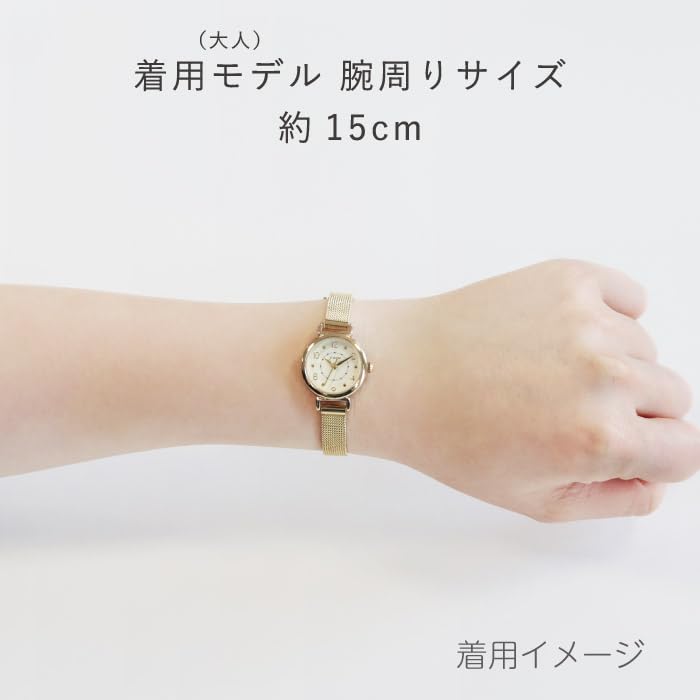 Thin Mesh Japanese Stainless Antique Simple Suitable for Students and Professionals J-AXIS Women's Watch, Silver, BL1132, Strap, Movement, Steel,