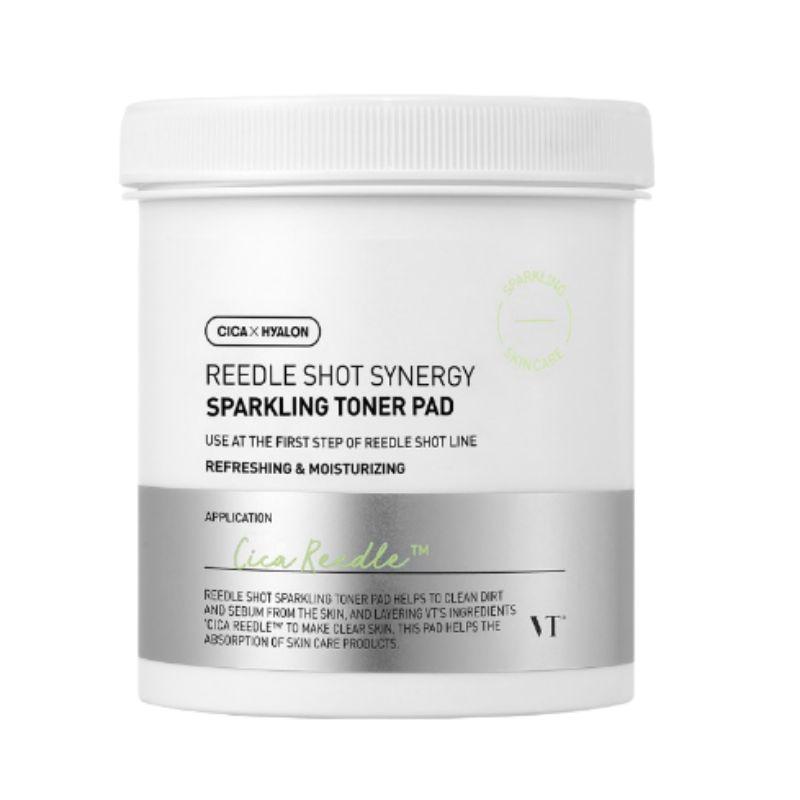 VT Cosmetics Reedle Shot Synergy Sparkling Toner Pad Alpine Carbonated Water Pore Care Hydrating 60 Pads