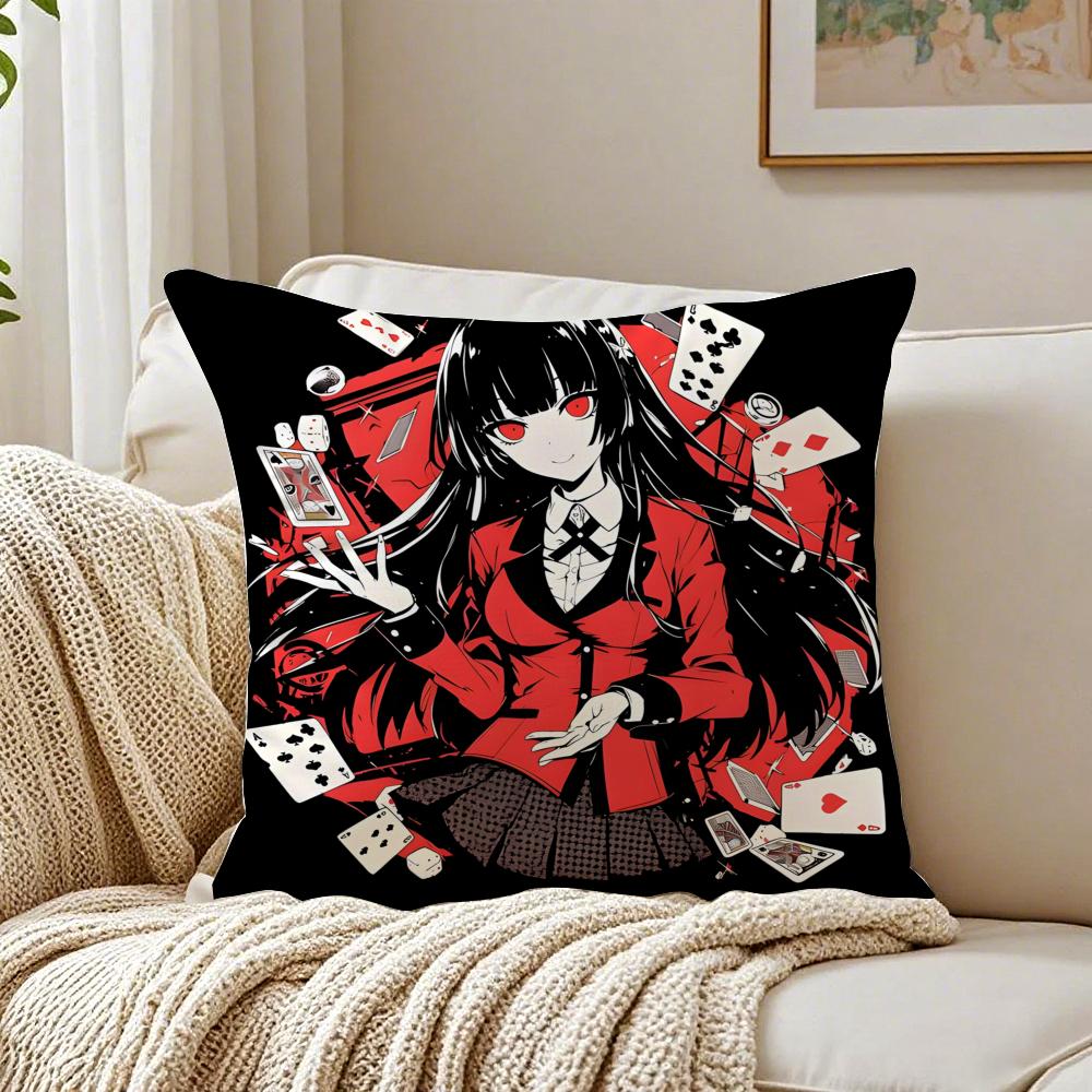 Japanese anime hot KKakegurui YYumeko Jabami Cushion Cover Pillowcase Antidustmite living Room Sofa Decor Cushion Room