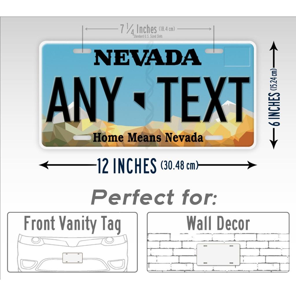 Personalized Nevada Tin Sign Custom Text Retro Metal Plate Wall Decor
