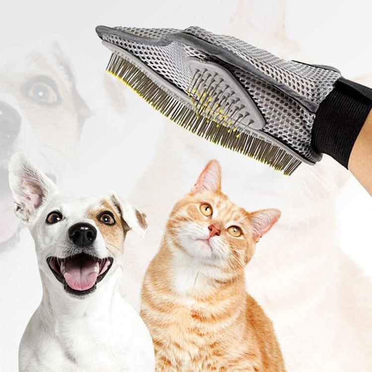 Pet dog cleaning gloves, beauty steel needle comb, pet cat hair removal, bathing, fur care and repair