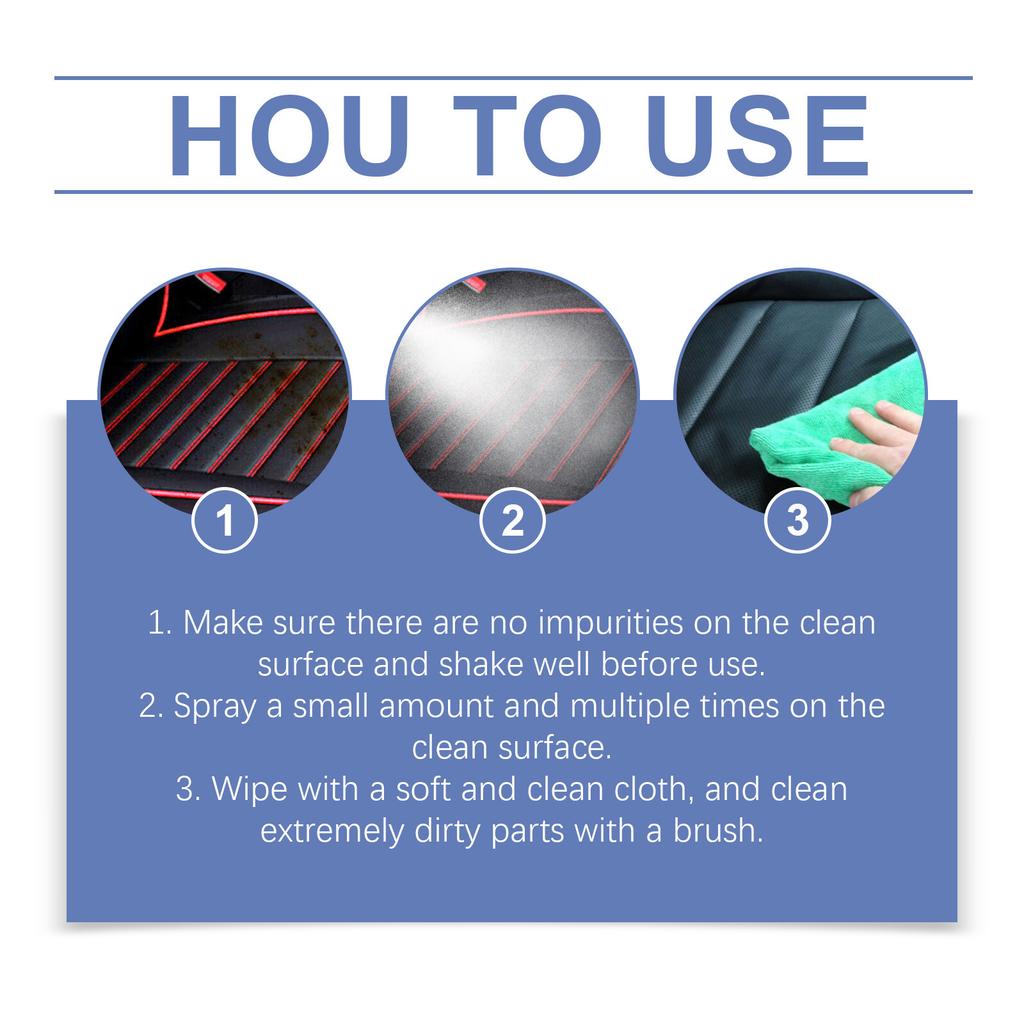 Car Interior Cleaner Upholstered Seats, Instrument Panels, Convenient Stain Removal Foam Cleaner For Cars 100ml