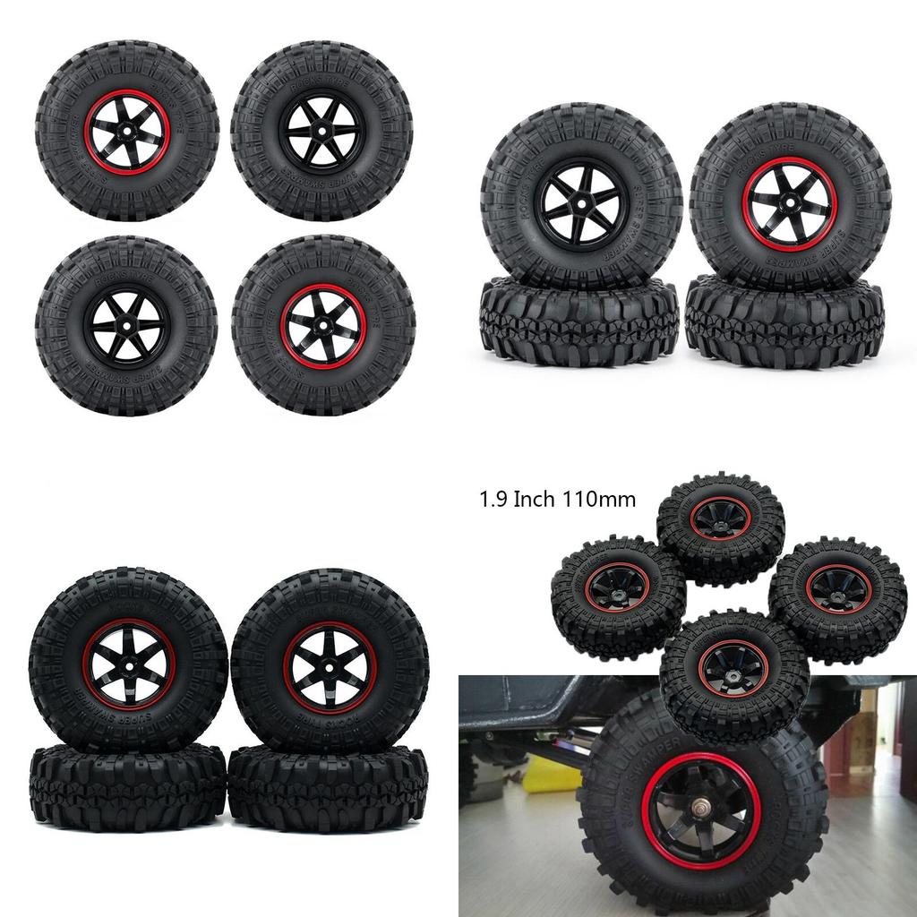 4 Stück 110mm Super Swamper Reifen RC Crawler Reifen Mit Schaumstoffeinsatz Für Ultimativen Grip