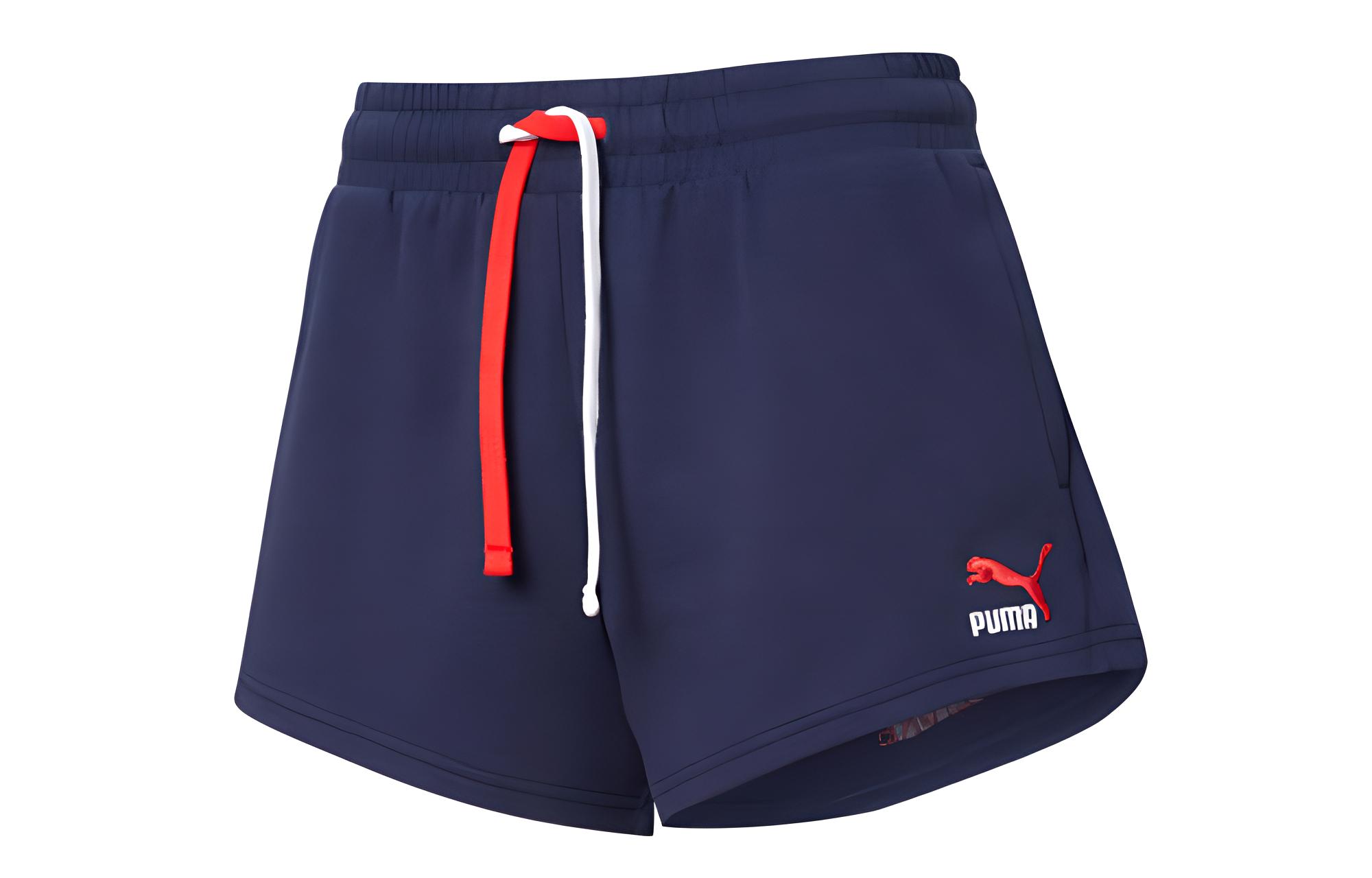 PUMA Casual Shorts Women s Tweed Blue Moderate 59853006 XS