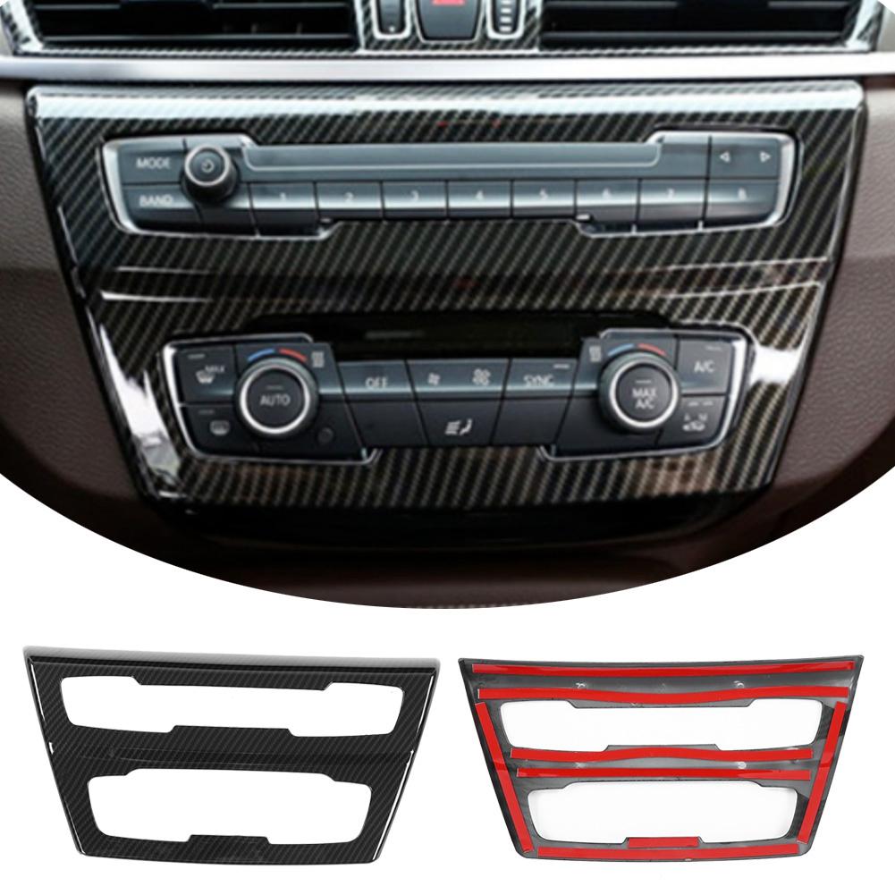Carbon Fiber Style Center Console CD Panel Trim for BMW X1 F48 2016 2019