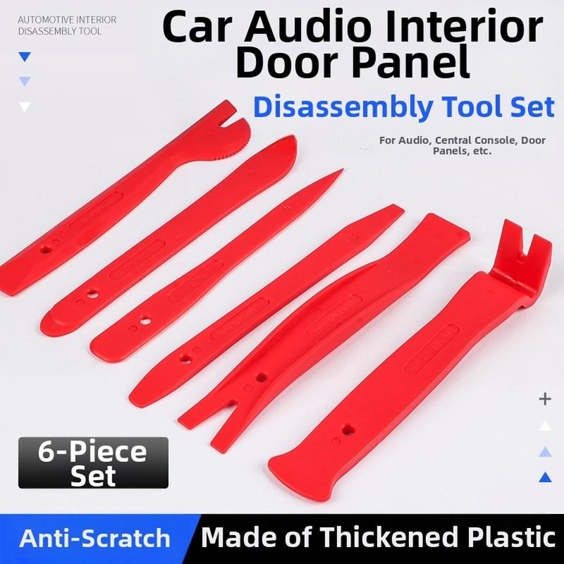 6pcs Car Panel Removal Tools Kit Nail Puller Radio Audio Door Pry Repair Car Clip Trim Dash Removal taller Set Hand Tools