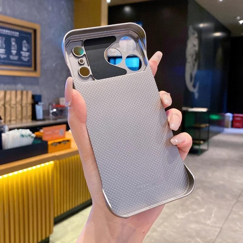 Aromatherapie rahmenloses Lederetui für iPhone 17 Air 16 E 15 14 Plus 13 12 Mini 11 Pro Max für Magsafe magnetische Business-Abdeckung