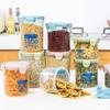 Round Sealed Plastic Kitchen Jar with Lid for Snacks, Grains, Yogurt, Cheese, and Cake
