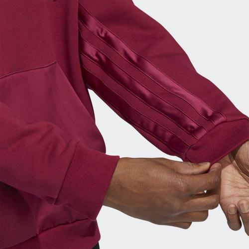 Adidas Lillard Basketball Printed Pullover Hoodie for Men, Burgundy