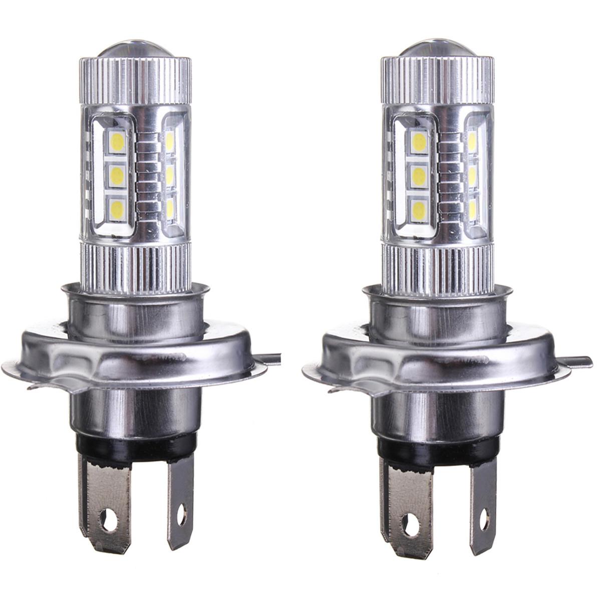 

H4 80w 4000lm 6000K-6500K Комплект светодиодных ламп для фар Дальнего ближнего света Супер-яркая лампа с линзой Автомобильные модифицированные детали 1 piece set