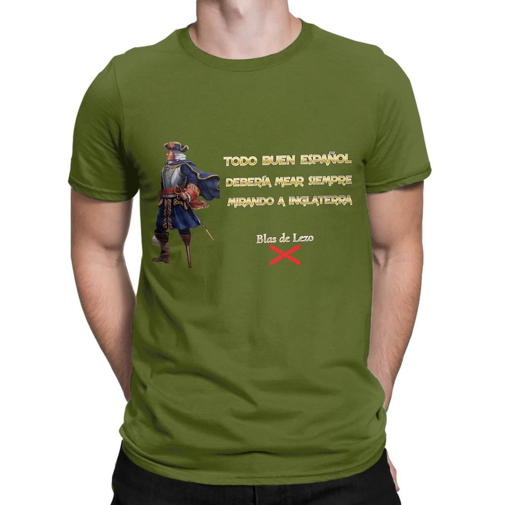 Unisex Admiral Blas de Lezo T Shirt Pure Cotton Tops Funny Short Sleeve Round Neck Tees Printed TShirt